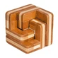 Juego de lógica IQ escaleras de madera de bambú