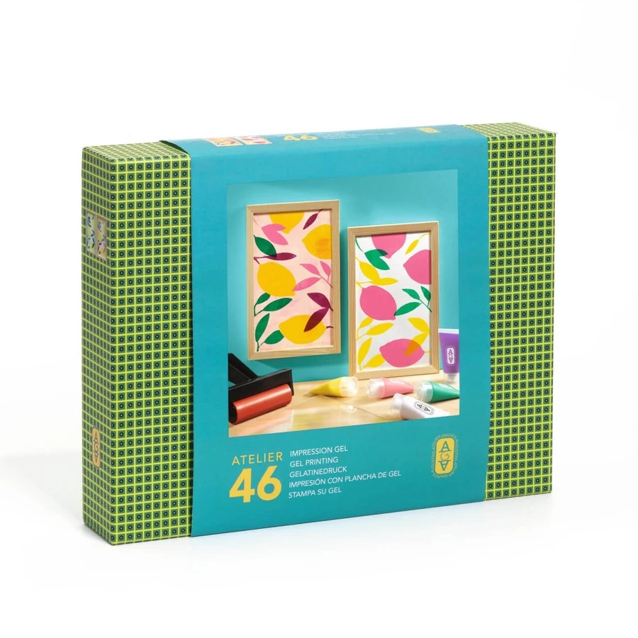 Creative workshop 46 for adults Gel printing, Djeco