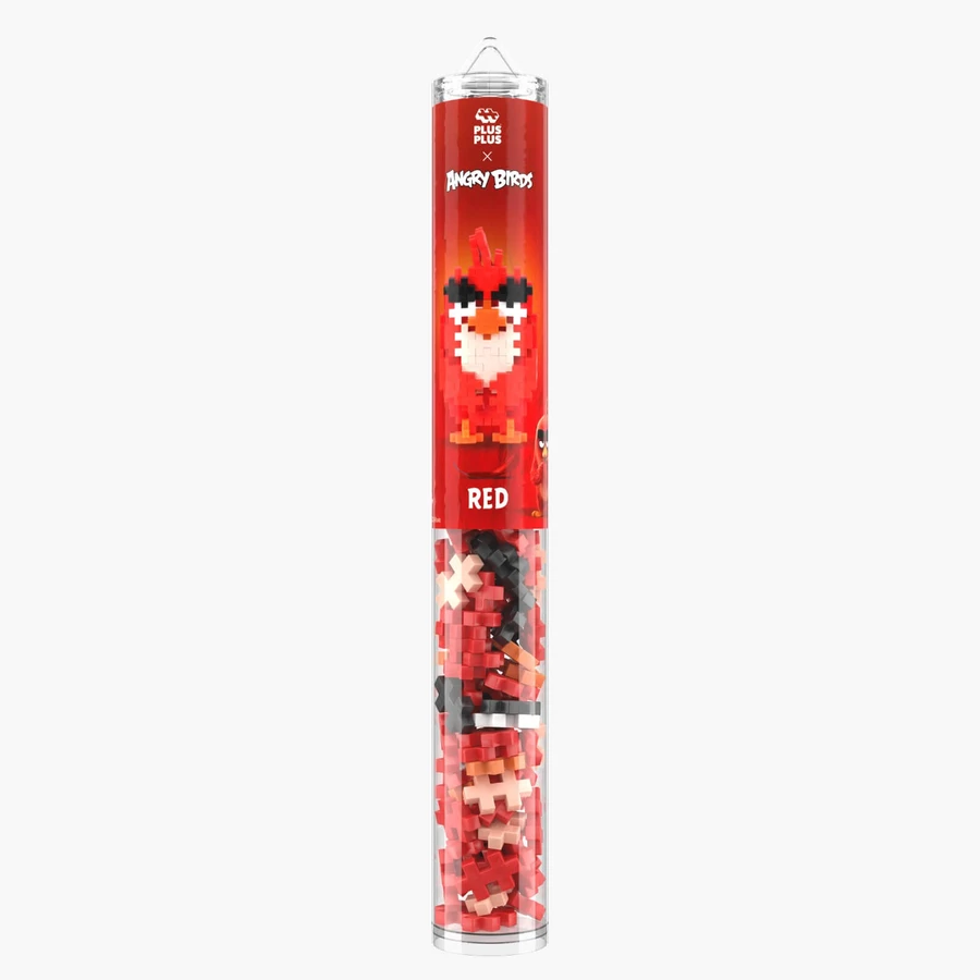 Plus-Plus bouwset, koker 110 stukjes, Angry Birds RED