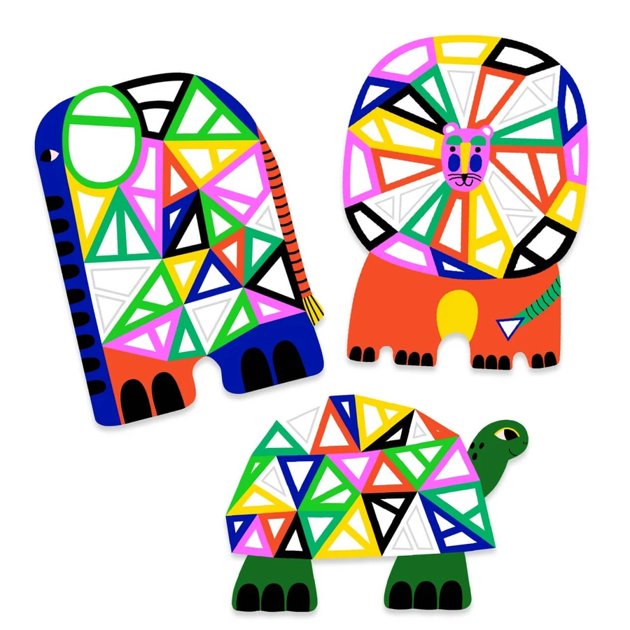 Creatieve mozaïekset Dieren, Djeco