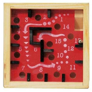 Numbered maze with red ball