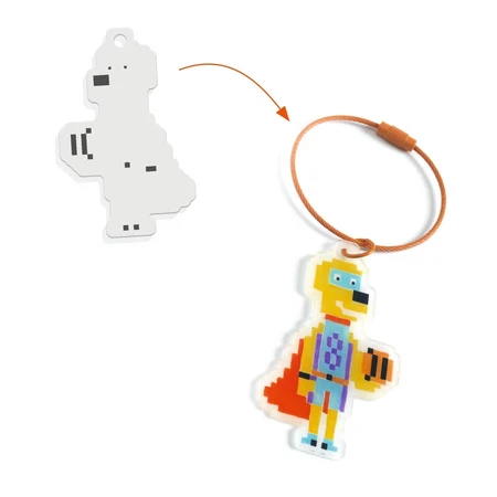 Creative DIY game DIY Heroes keychains, Djeco