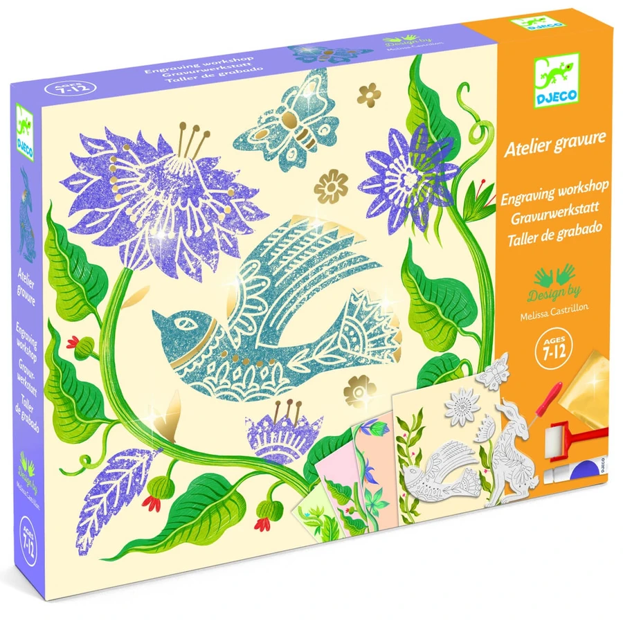 Creative engraving workshop Passion for flowers, Djeco