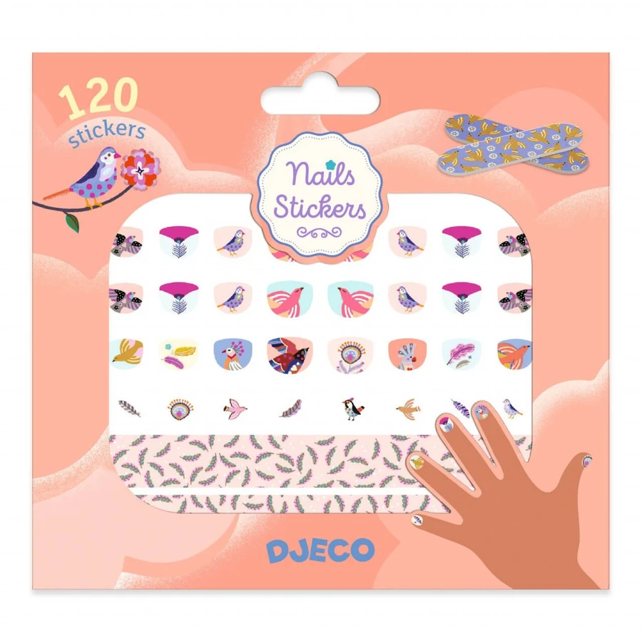Feather nail stickers, Djeco