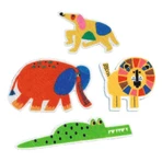 Set de 60 pegatinas de fieltro - Merry Animals, Djeco