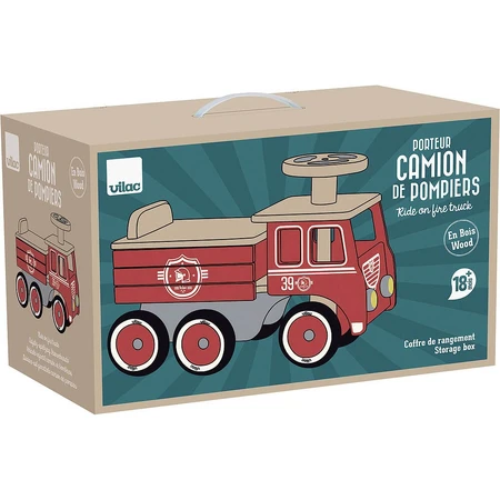 Camión de bomberos de juguete - Camión de bomberos de madera - Vilac