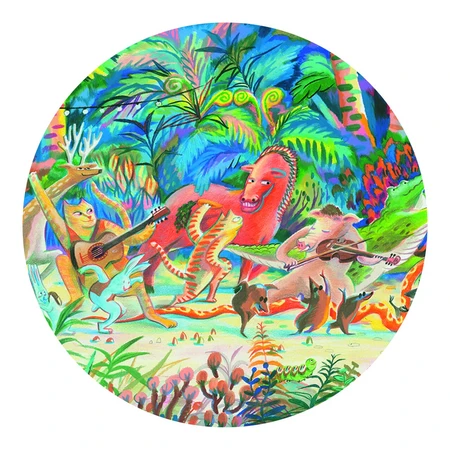 Galería de puzzles Banda musical del bosque, Djeco