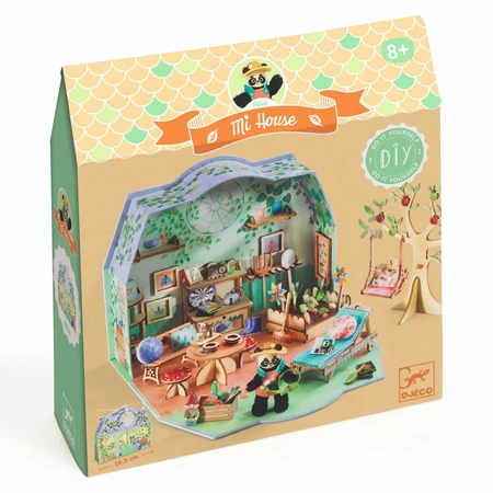 Casa en miniatura para montar y colorear Oliva , Djeco