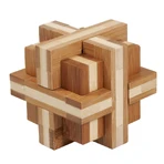 Juego de lógica IQ bambú de madera Doble cruz