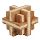 Juego de lógica IQ bambú de madera Doble cruz