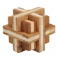 Logic game IQ wooden bamboo Double cross