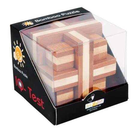 Juego de lógica IQ bambú de madera Doble cruz