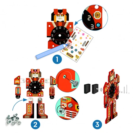 Creative DIY game DIY Robot Clock, Djeco