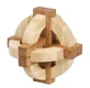 Logic game IQ in bamboo wood in metal box-1