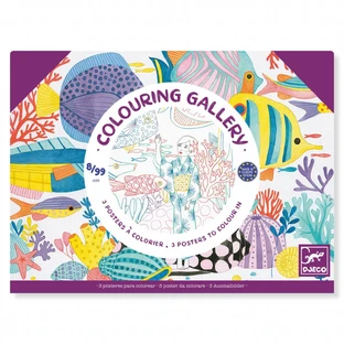 Carte avec 3 motifs japonais à colorier, Djeco