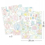 Carte avec 3 motifs japonais à colorier, Djeco