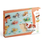 Puzzle de madera con botones, Djeco