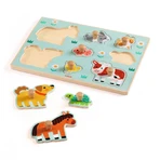 Puzzle de madera con botones, Djeco