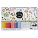 Set de 36 lápices de colores en caja metálica, Moxy