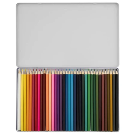 Set de 36 lápices de colores en caja metálica, Moxy