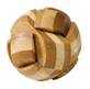 Jeu de logique IQ boule en bois de bambou, boîte en métal