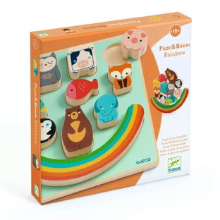Regenbogen-Puzzle und Balance-Spiel, Djeco