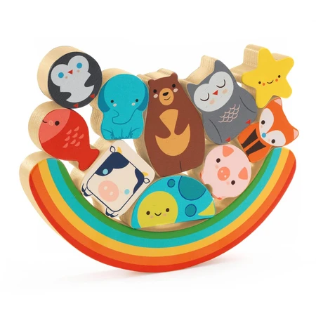 Regenbogen-Puzzle und Balance-Spiel, Djeco