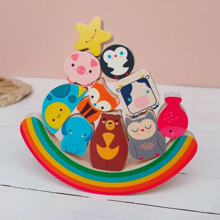 Regenbogen-Puzzle und Balance-Spiel, Djeco