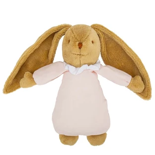 Iepure muzical bumbac organic - 25 cm Roz pastel - Trousselier