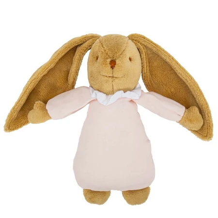 Iepure muzical bumbac organic - 25 cm Roz pastel - Trousselier