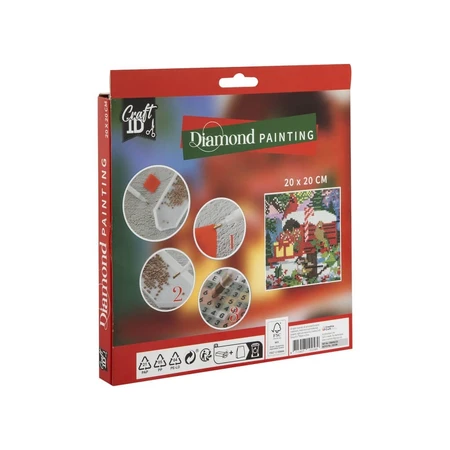 Jeu de peintures créatives en diamant, thème de Noël, boîte postale