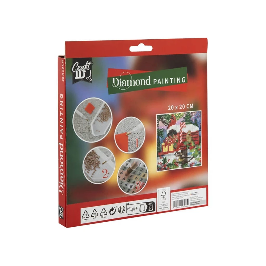 Jeu de peintures créatives en diamant, thème de Noël, boîte postale