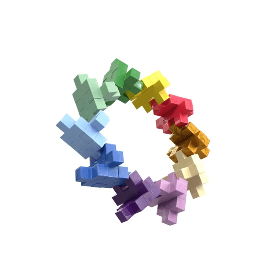 Juego de construcción Plus-Plus, 60 piezas grandes multicolores, Aprende a construir