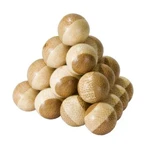 Logikspiel IQ Holz-Bambus-Pyramide, Metallbox