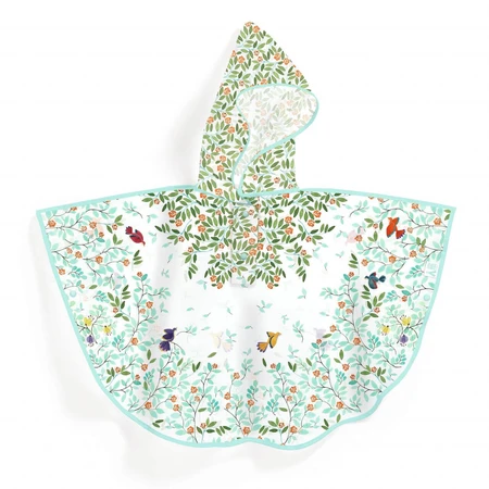 Capa de lluvia Flores y pájaros, Djeco