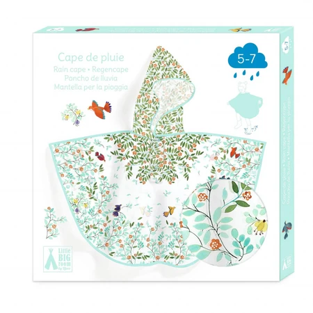 Capa de lluvia Flores y pájaros, Djeco