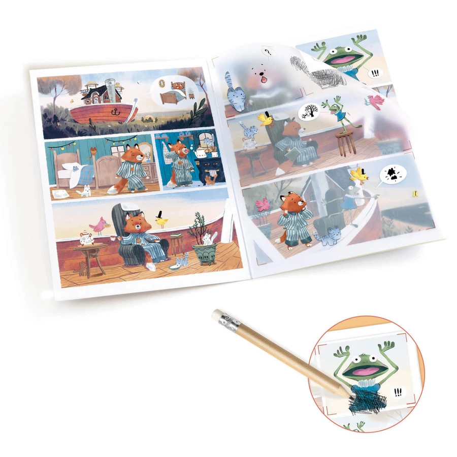 Creatieve set, Djeco-animatie, Op de boot