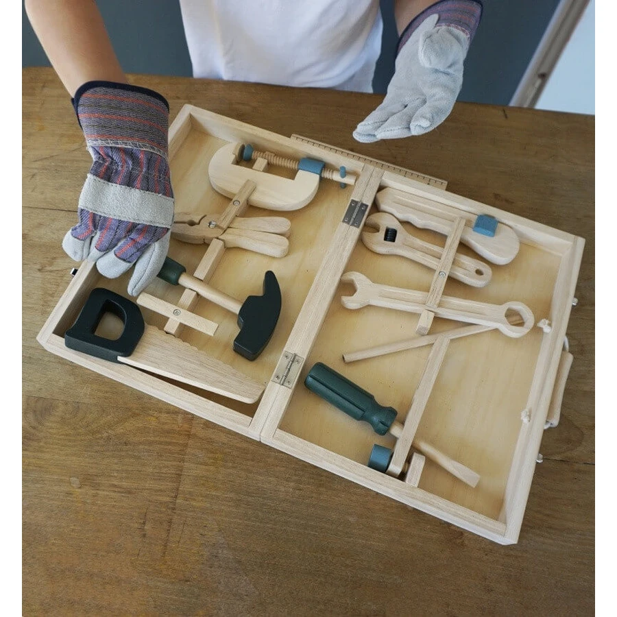 Set d'outils en bois, jouets Egmont