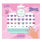 Autocollants pour ongles en forme de fleurs, Djeco