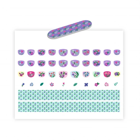 Autocollants pour ongles en forme de fleurs, Djeco