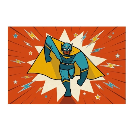 Superheroes invitation set, Djeco