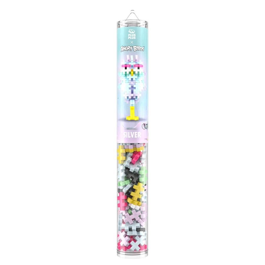 Plus-Plus construction set, 110 pieces tube, Angry Birds SILVER