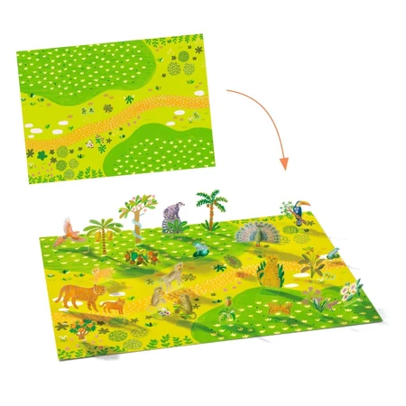 Creative set of reusable stickers Animals, Djeco