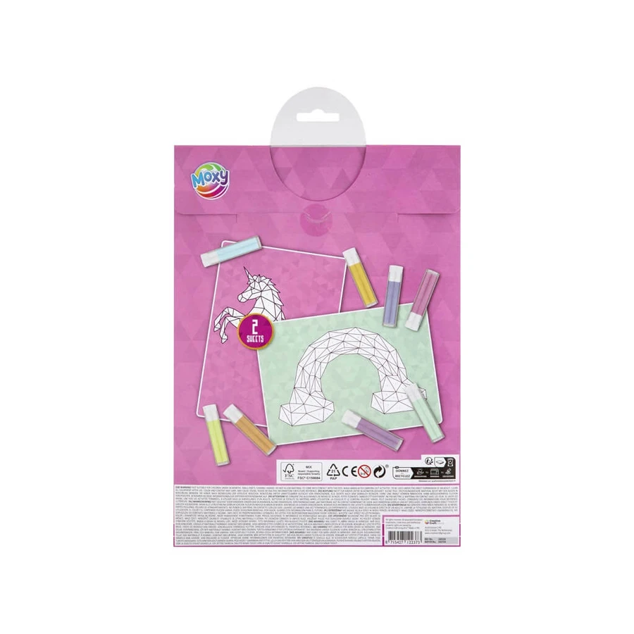 Kit de peinture créative sur sable, Licorne, A4