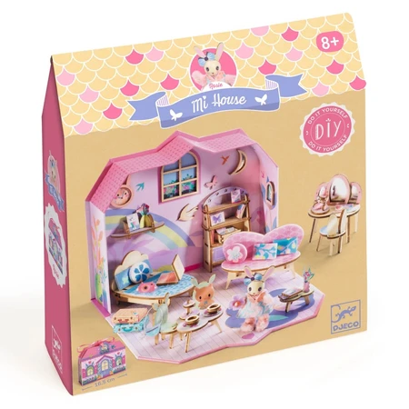 Maison miniature à colorier et à assembler Rosie, Djeco