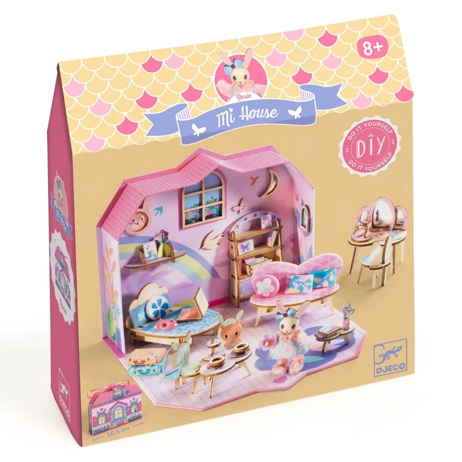 Maison miniature à colorier et à assembler Rosie, Djeco