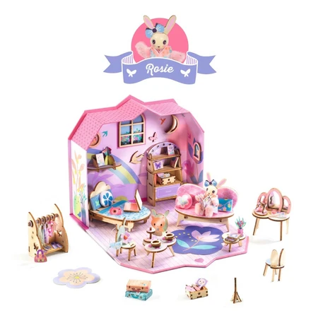 Maison miniature à colorier et à assembler Rosie, Djeco