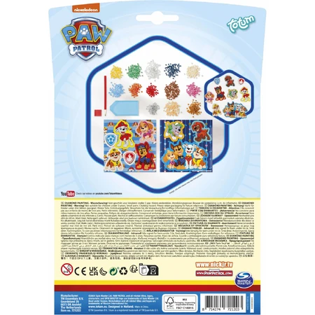 DIY creatieve set Maak stickers met diamantverf, Paw Patrol, Puppy Patrol, Totum