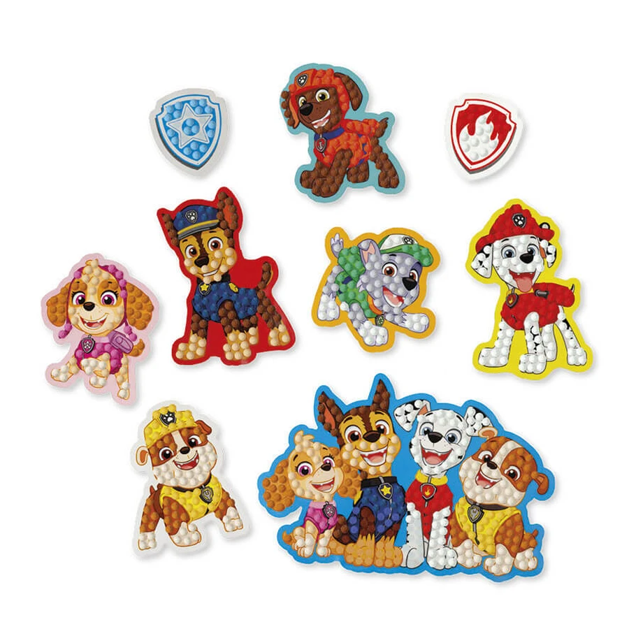 DIY creatieve set Maak stickers met diamantverf, Paw Patrol, Puppy Patrol, Totum