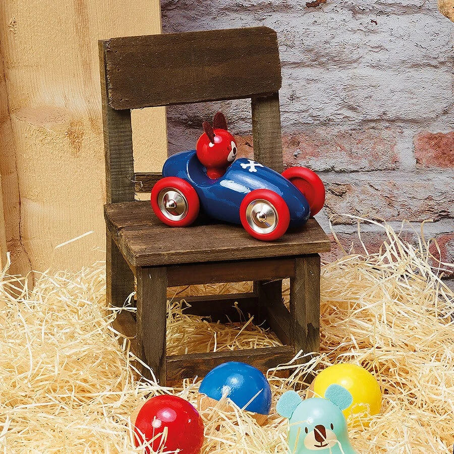 Lacquered wooden car - Lucien the puppy - Vilac